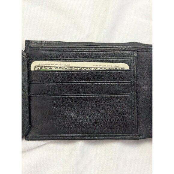 Men’s‎ Wallet Genuine leather Trifold wallet 3 bill pockets 16 cards Button - Picture 6 of 8